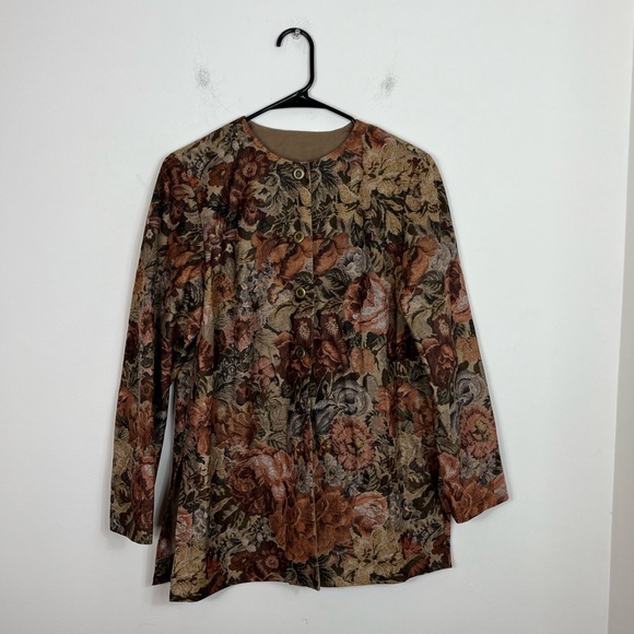 Jackets & Blazers - Vintage Floral Print Blazer Jacket Sz M